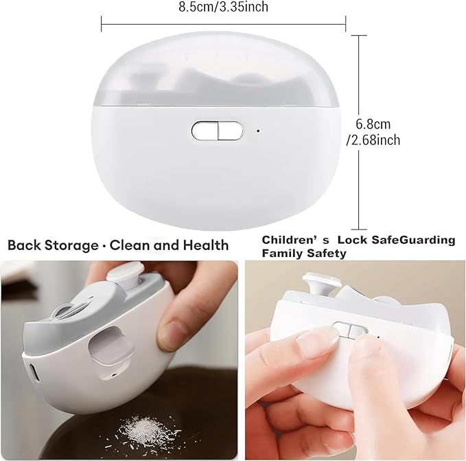 2-in-1 Electric Nail Clipper & Nail File With Light