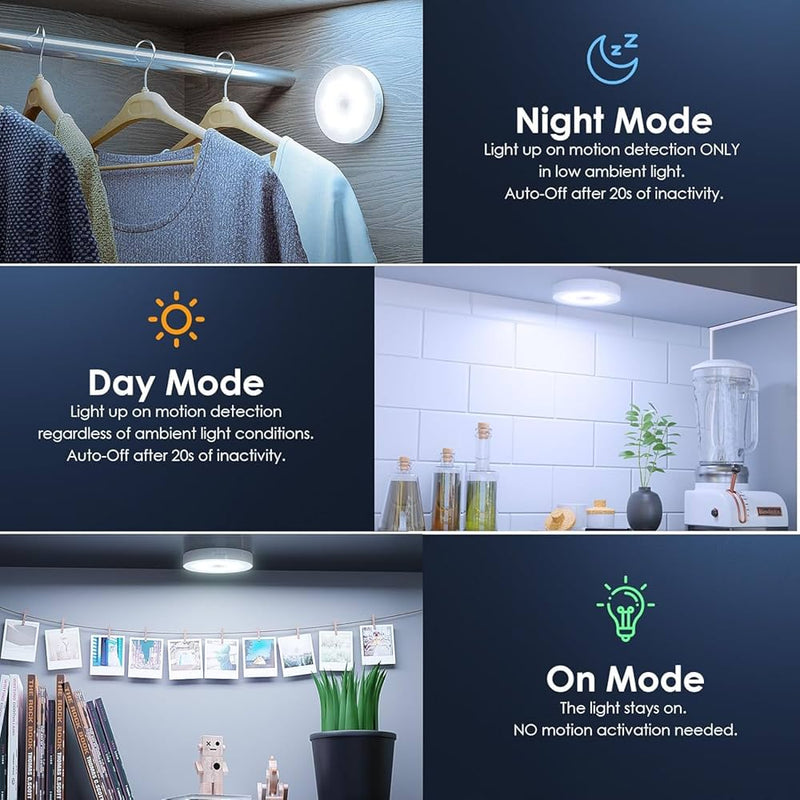 Round Shape 8 LED Motion Sensor Induction LED Light